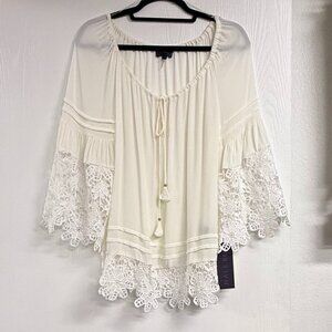 Hale Bob Slighty Oversized Off White Top Size XS